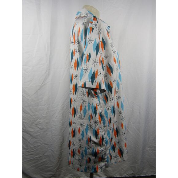 Misslook Retro Rockabilly Atomic Starburst Camp Shirt Size Medium - Picture 2 of 9